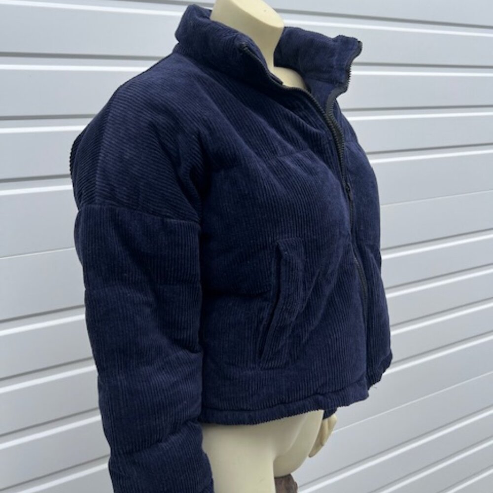 Kendall + Kylie Navy Puffer Jacket